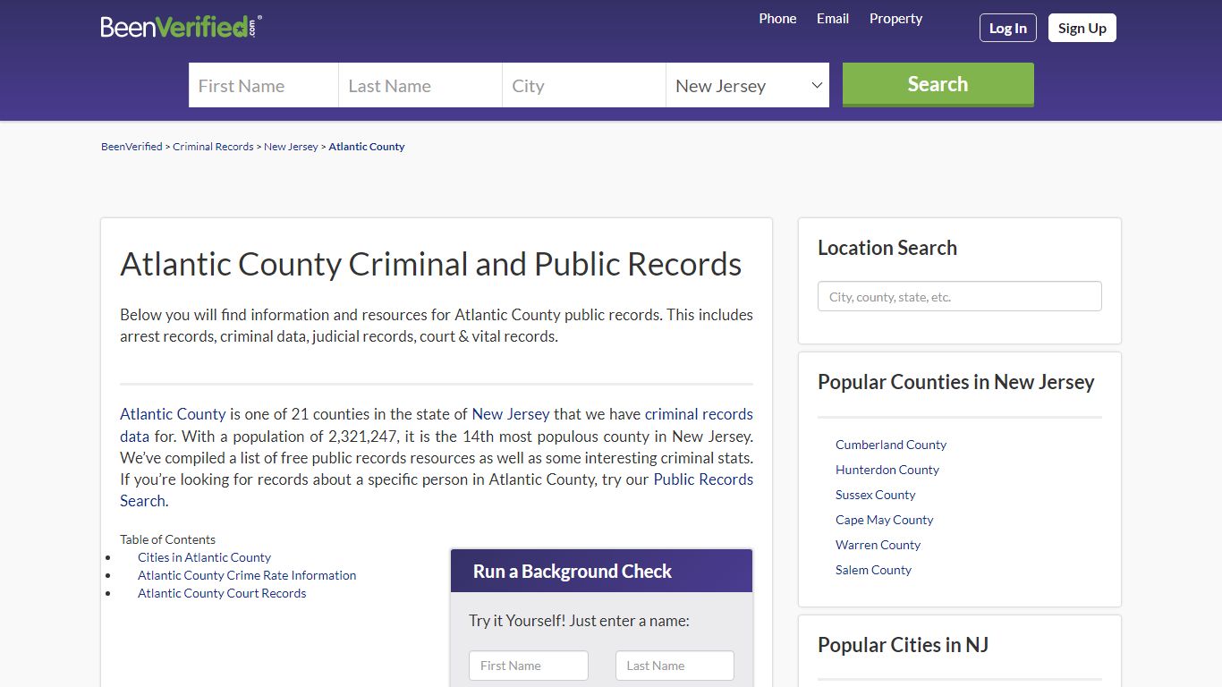 Atlantic County Arrest Records in NJ - Court & Criminal Records ...