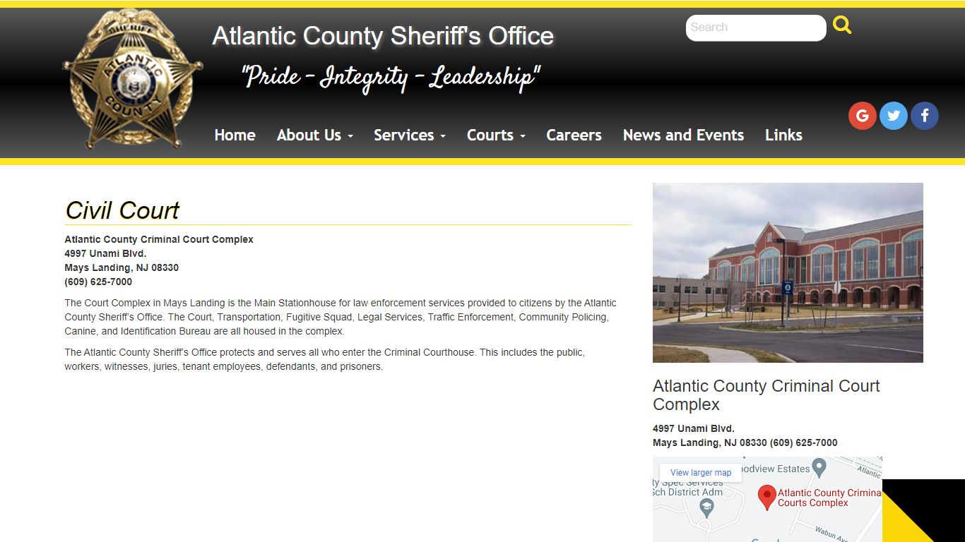 Civil Court - Atlantic County Sheriff's Office